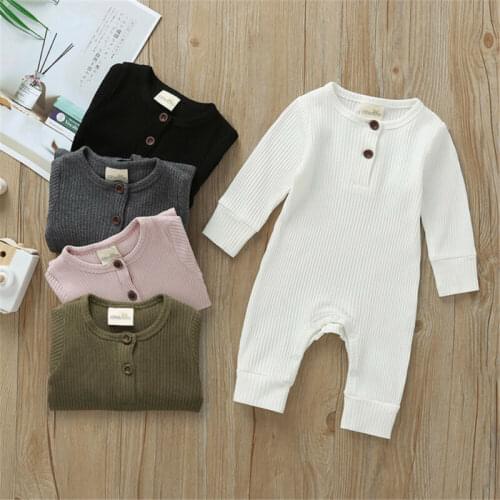2020 New Fashion Newborn Baby Boy Girl Long Sleeve Knitted Romper Jumpsuit One-Pieces Clothes