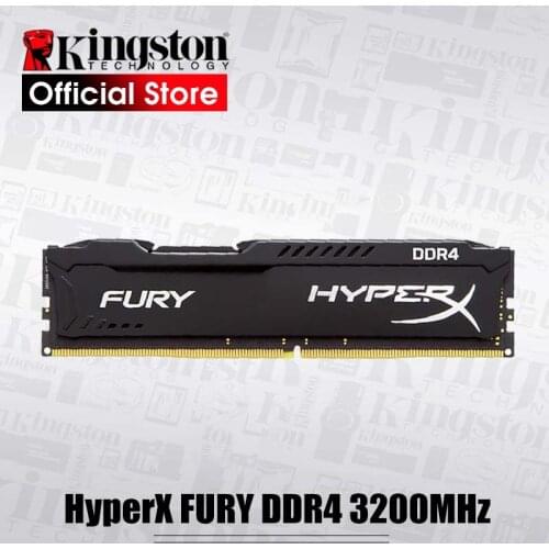 Original Kingston HyperX FURY DDR4 3200MHz 8GB 16GB Desktop RAM Memory CL18 DIMM 288-pin Desktop Internal Memory For Gaming