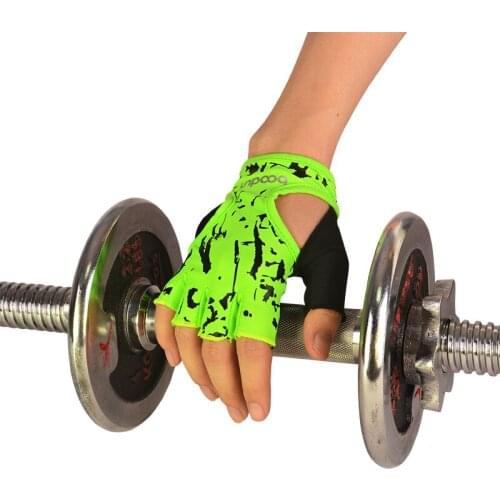 Boodun Men Women Half Finger Gel Pad Breathable Summer Sports Weight Lifting Gloves Green Pink Gloves