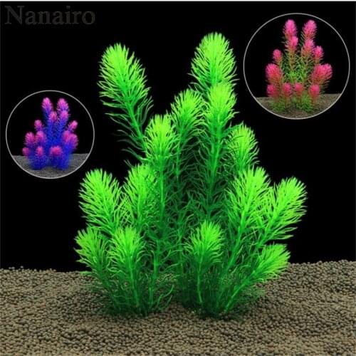 26cm Underwater Artificial Aquatic Plant Ornaments Aquarium Fish Tank Green Chrysanthemum Water Grass Decor Landscape Decoration