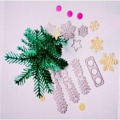 Christmas snowflakes and leaves Metal Cutting Dies for DIY Scrapbooking Album Paper Cards Decorative Crafts Embossing Die Cuts