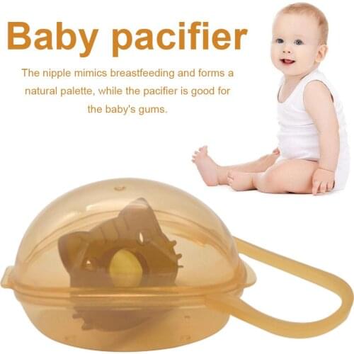 Baby Kids Silicone Cat Dummy Pacifier Soother Nipple Toy Strap Chain Clip Storage Box Holder Newborn Gifts