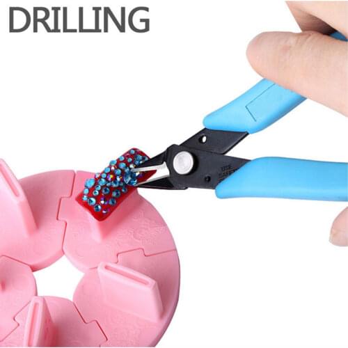 1Pcs Blue Clipper Nail Decorations Remover Clipper Plier Picker Rhinestone Nail Cutter Scissors Manicure Nail Scissors Pedicure