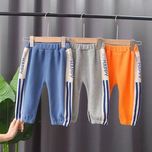 Boys Sports Pants Spring Autumn Children Casual Cotton Long Trousers For Baby 5Y Toddler Jogging Leggings Kids Clothing Fashion