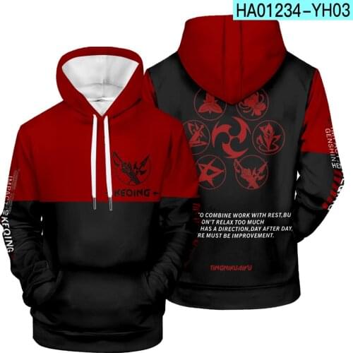 Suitable Genshin Impact 3D Hoodies Men Women Sweatshirts Autumn Hip Hop Game Hoody Casual Boys Girls Pullovers Tracksuits Tops