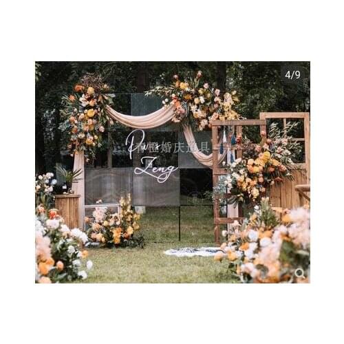 Outdoor new style wedding props tieyi gege frame wedding supplies decorative photo frame frame greeting area geometric frame