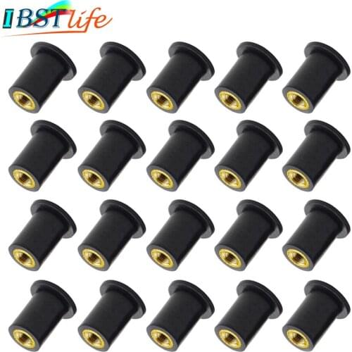 Universal M5 Motorcycle Windscreen Windshield Fairing Well Rubber Nuts Screw Bolt Blind Fastener Fishing Kayak Boat Marine Canoe