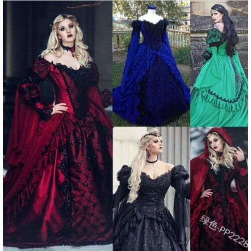 Vintage lace slash neck long victorian dress kawaii girl gothic lolita op cosplay gothic palace tea party sweet lolita dress