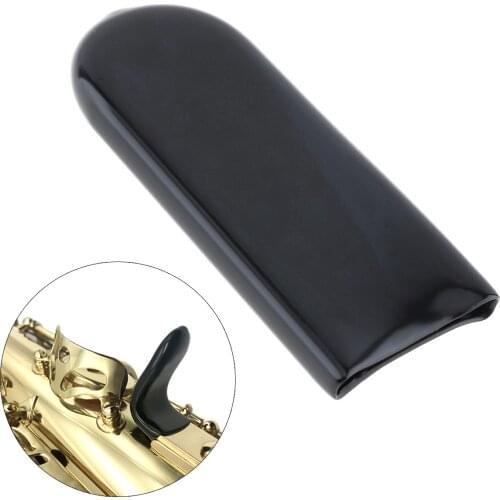 Black Rubber Saxophone Thumb Rest Saver Cushion Pad Finger Protector Comfortable for Alto Tenor Soprano Saxophone