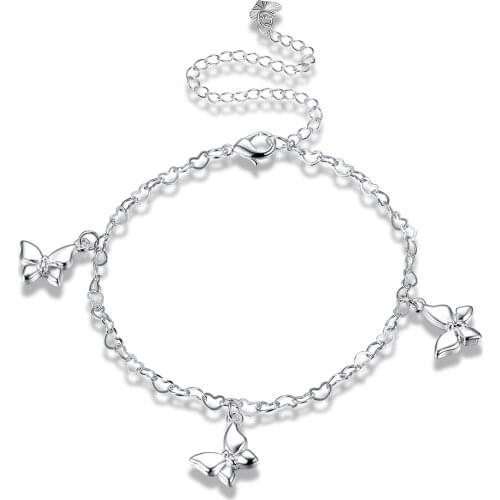 New Arrival Silver Plated Anklet for Women Handmade Les bracelets de cheville Popular Jewelry Korea Personality