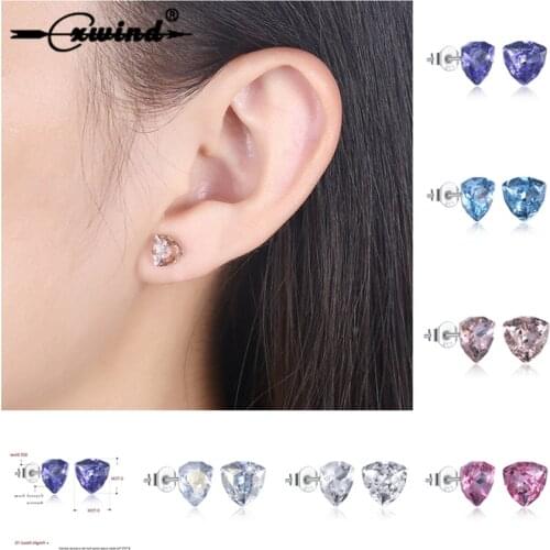 Cxwind Fashion Earrings Gifts for Women Mothers Day Hypoallergenic Heart Crystal Earrings for Women Teen Girls Stud Bijoux