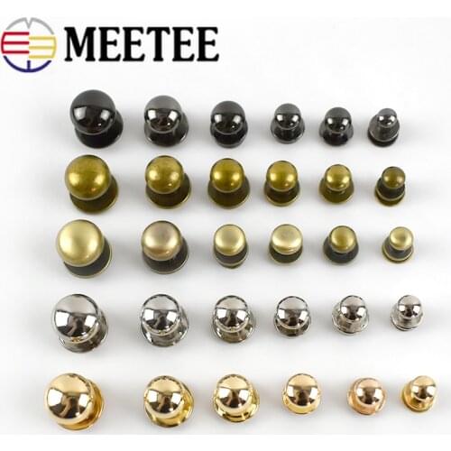10Pcs Round Head Screw Studs Metal Buckles Button Nail Rivet Wallet Belt Fastner Clasp DIY Leather Craft Bag Accessories