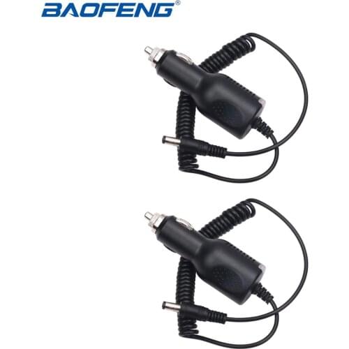 2PCS BAOFENG UV-5R Car Charger Cable Line 12-24V Input For Baofeng UV5R UV-82 UV-9R Plus UV-10R Walkie Talkie Car Truck