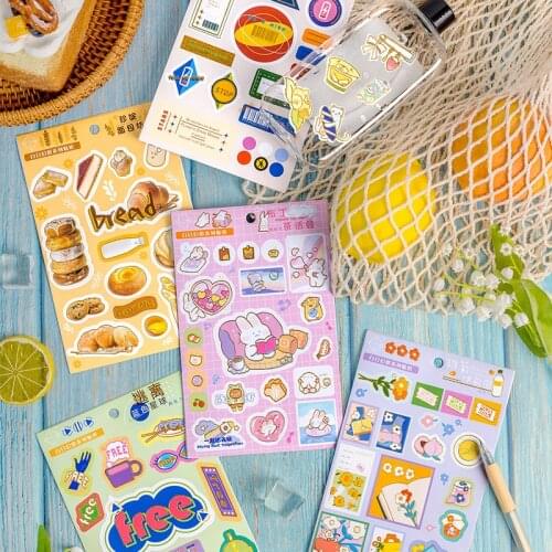 2PCs/Japan kawaii animal stationery stickers Animal Photo Gallery Series DIY Craft Scrapbooking Album Junk Journal stickers