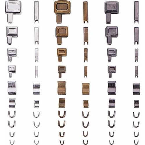 24 Sets Practical Safe Zipper Accessories Zipper Repair Kit Zipper Head Zipper Parts Zipper Top Stop Accessories A50