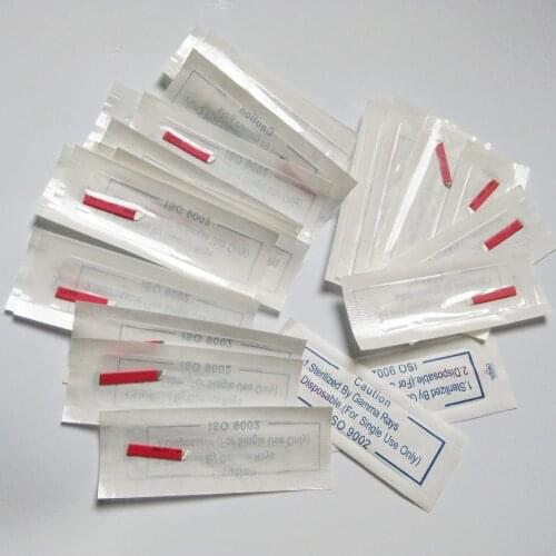 50 PCS 17 Pins Flexible Eyebrow Microblading Manual Needles Permanent Makeup Tattoo Blades for 3D Embroidery Tattoo Pen