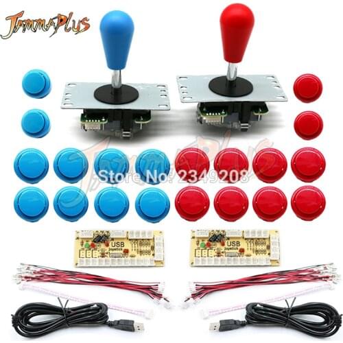 Arcade Joystick DIY Kit Zero Delay Arcade DIY Kit USB Encoder To PC Arcade Sanwa Joystick + Sanwa Push Buttons For Arcade Mame