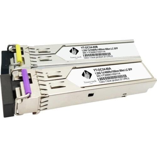 Bidi sfp module Cisco GLC-BX80-DA Compatible 1000BASE-BX BiDi SFP Tx1550nm/Rx1490nm 80km LC sfp Transceiver Module