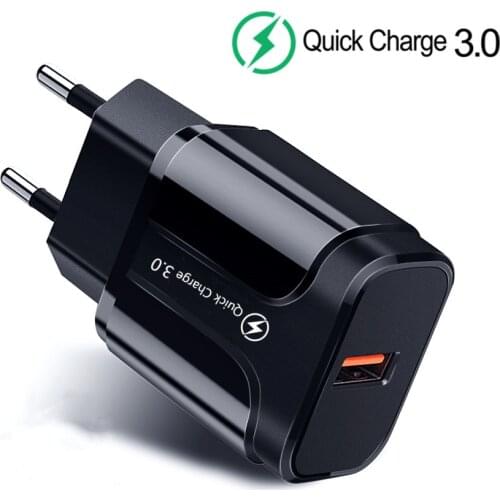 18W QC 3.0 Quick Charge 3.0 USB Charger 4.0 Fast charger USB portable Charging Mobile Phone Charger For iPhone12 11 7 Samsung
