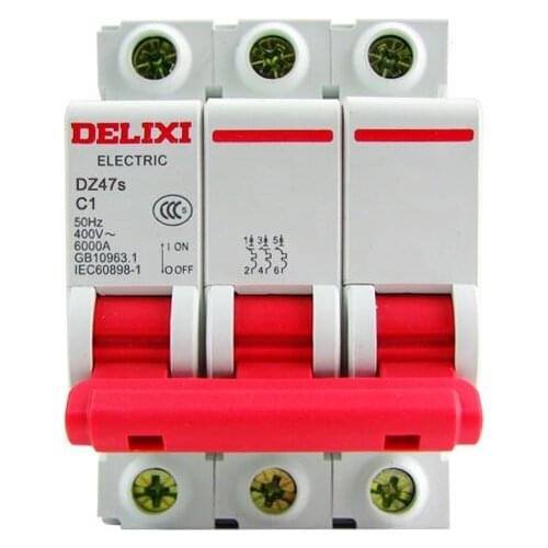 DZ47s-3P / 1A current Circuit breaker with over current and Leakage protection, air break switch