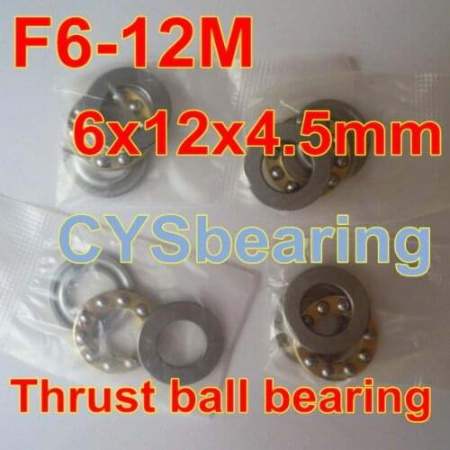 F6-12M thrust ball bearing with flat seat 6X12X4.5mm 6*12*4.5mm for 6mm shaft