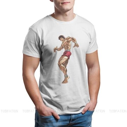 Grappler Baki Hanma Yujiro Dou Manga Fabric TShirt Hanma Basic T Shirt Homme Men Clothes Printing Trendy