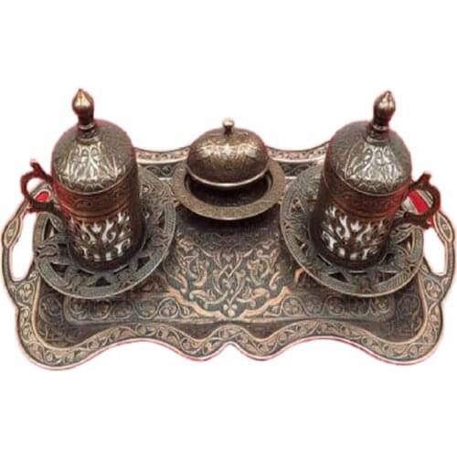 COFFEE SET FOR 2 PERSON-AUTHENTIC MODEL TURKISH COFFEE SET NOSTALGIC 2-PERSON CUP SET-OTTOMAN COFFEE SET