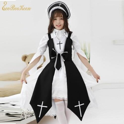 Lolita Jsk Black/red Gothic Retro Style Women Black Lolita Dress lolita doll Cross Lolita Witch cosplay Costume Dress For girls