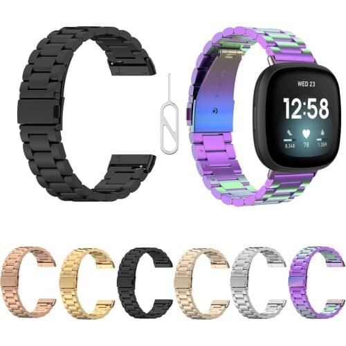 Stainless Steel Metal strap For Fitbit versa 3 wristband bracelet Watch band for fitbit sense / versa3 Smart watch Accessories