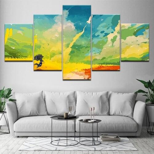 Wall Art Painting 5 Pieces HD Printed Print on Canvas for Home Decoration Wall Picture for Living Room Modular Abstract Artwork