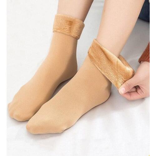 JIAYAN Socks Womens Winter Warmer Mens Socks Thicken Snow Socks For Girls Seamless Autumn Long Socks