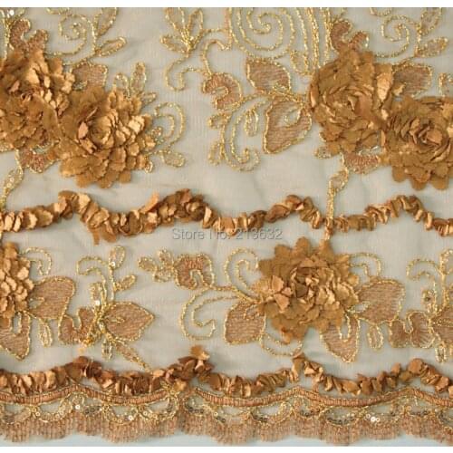 POd23-18 textile embroidery fabric Hometextile fabric bilateral subsidy computer embroidery cloth tulle voile organza luxury