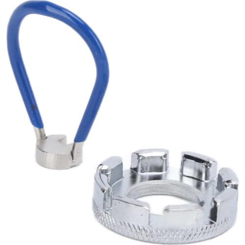 Spoke Wrench Portable Convenient Bicycle Spoke Wrench with Round Wrench for Bicycle Spokes Tightness Adjustment