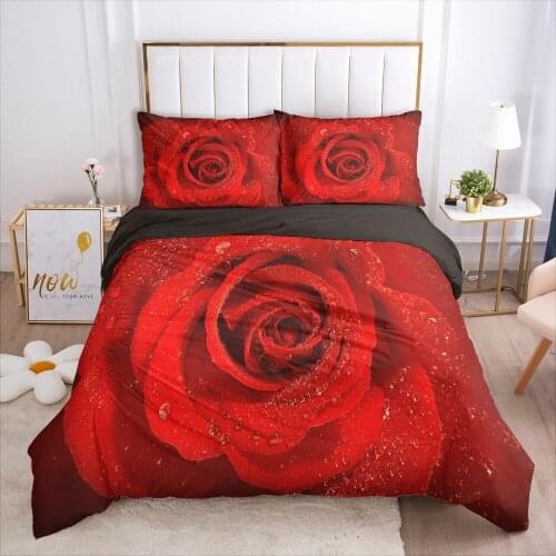 3D Nordic Bedding Sets Duvet Covers Sets Comforter Bed Set Quilt Cover Queen Full Twin Size Flowers Design Bedclothes