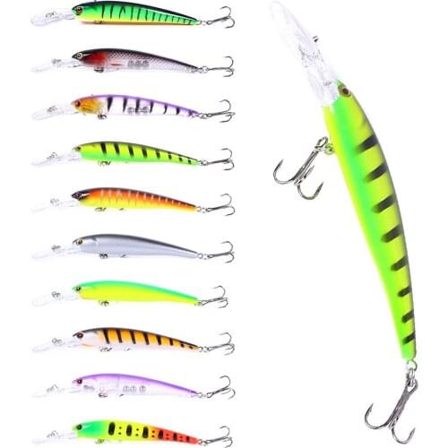 1PCS Slow Sinking Minnow Fishing Lure 12.5CM 11G Pesca Hooks Fish Wobbler Tackle Crankbait Artificial Japan Hard Bait Swimbait