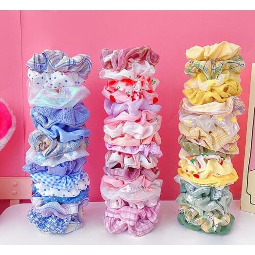 5/8 Pack Optional French Elastic Hair Scrunchies For Women Hair Tie Rubber Band High Quality Hair Rope Accessories Headdress