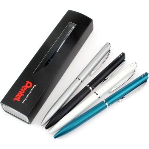 1pc Pentel Metal Rod Needle Gel Pen BLN2005 Rotating Quick-drying Pen Gift Box Smooth Water Ink Quick-drying 0.5mm