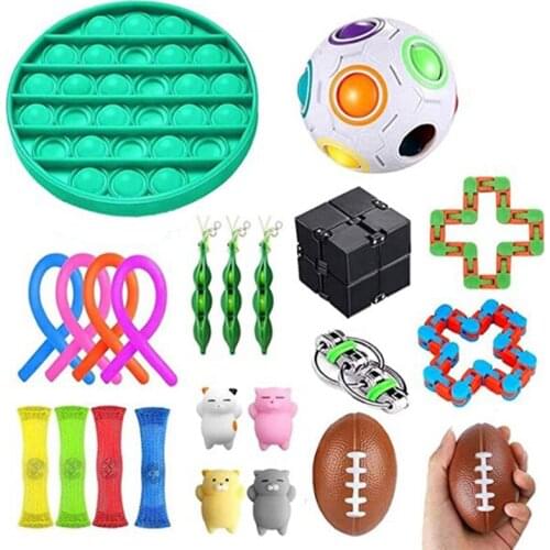 Sensory Fidget Toys Set Stress Relief and Anti-Anxiety Tools Bundle Stress Relief Hand Toys for Kids and Adults