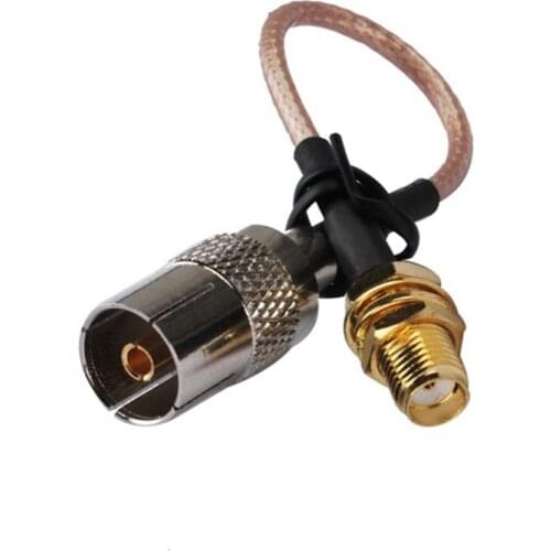 Superbat SMA Jack Bulkhead to TV Straight Female Pigtail Cable RG316 10CM Cable Extend Adapter