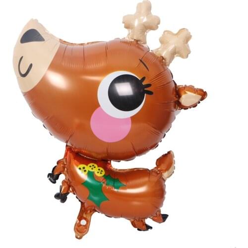 Fawn Balloon Christmas Party Decoration Hotel Shopping Mall Venue Decoration Cartoon Walking Elk Aluminum Film Balloon Wholesale