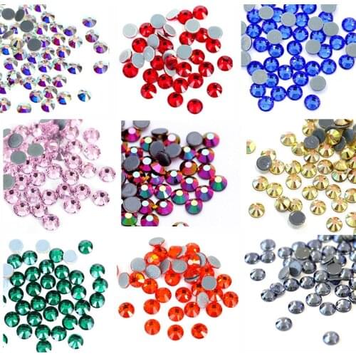 High Quality SS16-SS30 DMC Hot Fix Rhinestones Crystal Hotfix Flatback Glass Rhinestones for Garments Wedding Dress Shoes B1141