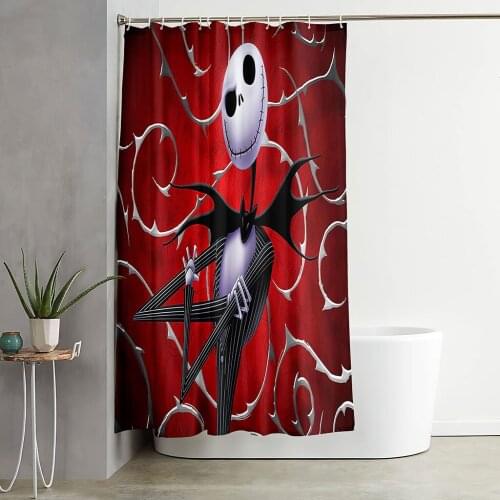 Custom Skull Shower Curtains Bathroom Curtain Fabric Waterproof Polyester Bath Curtain With Hooks Dripship
