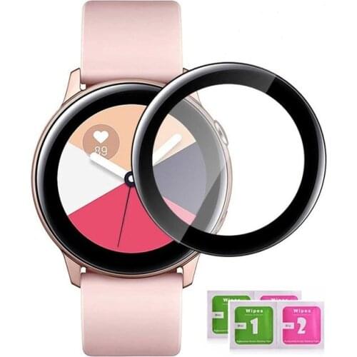 20D Screen Protectors Film Soft For Samsung Galaxy Watch Active 2 40mm 44mm Full Cover Curved Edge Protective Scratch Resistant