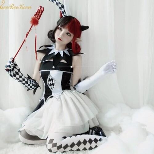 Adult clown costume Halloween Cosplay for women Gothic Lolita Black Lolita Dress Girls Halloween Cosplay Costume Clown Dress