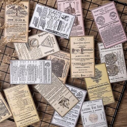 15pcs English bills stickers/Scrapbooking Stickers /Decorative Sticker /DIY Craft Photo Albums