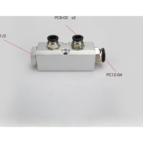 30x30mm WxH 2 3 4 5 6 7 8 9 10 Way 3-11 Ports Pneumatic Fitting Manifold Block Splitter With 8mm 12mm Coupler End Plug