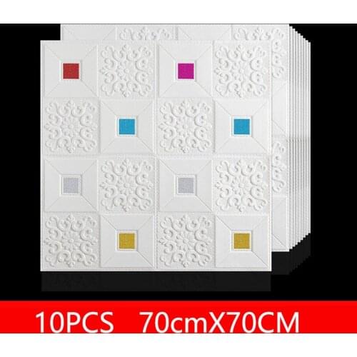 10PCS 3D Wallpapers pegatinas de pared de Espuma adhesiva papel pintado pared Papel tapiz de pared de fondo de ladrillo para TV