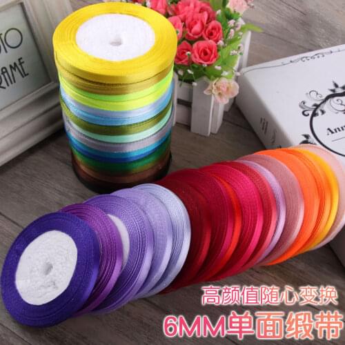 6mm package file cloth ribbon wide red gold hair ribbon 6 mm
