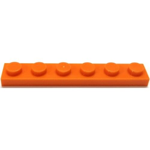 80PCS/lot DIY Building Blocks 1x6 Dots 12 Colors Educational Creative Bricks Size Compatible With lego Toys for Children