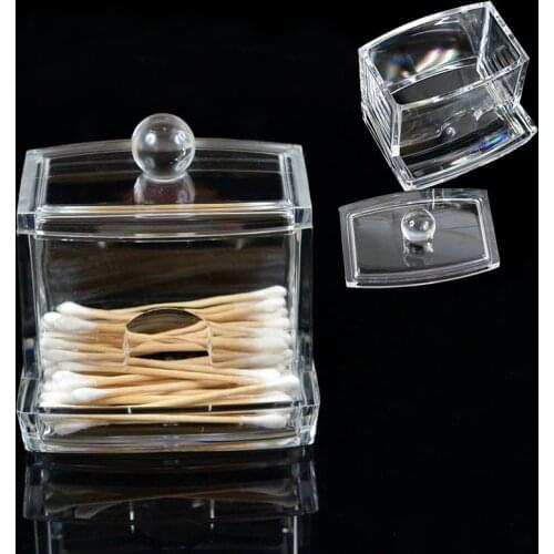 Acrylic Q-Tip Cotton Swab/Bud Holder Dispenser Organizer Storage Box Container